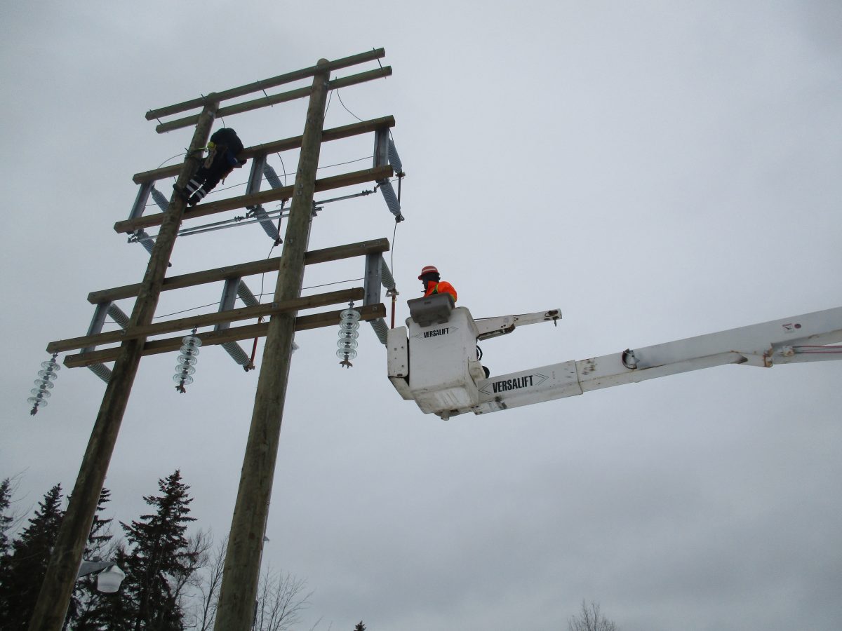 Bucket Man and Pole Climber. HPS is qualified to meet all customer's Substation and Line construction needs.